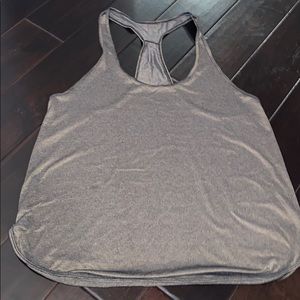 LuluLemon Racerback singlet tank in black/gold